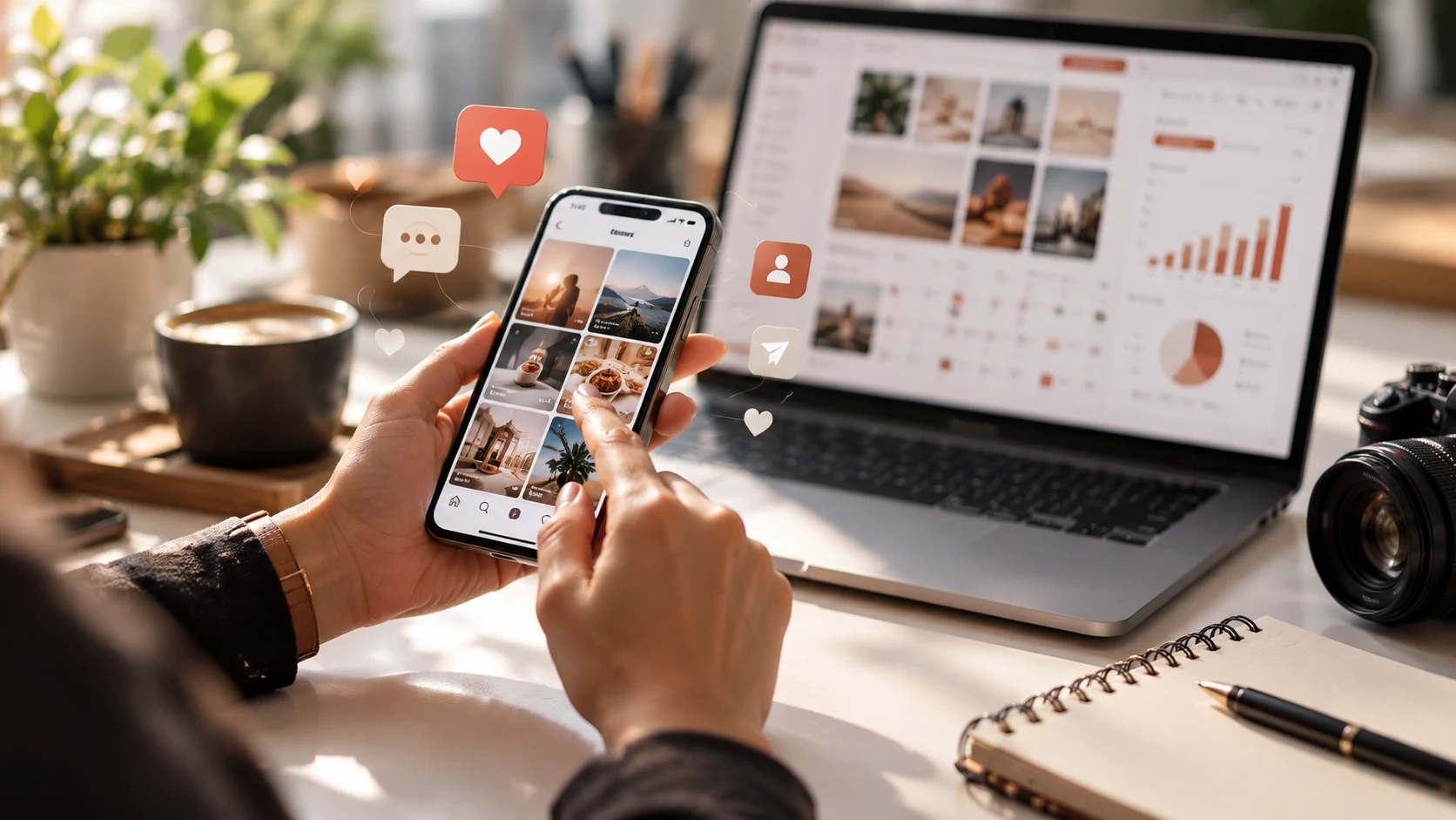 Digital marketing and social media content tiles